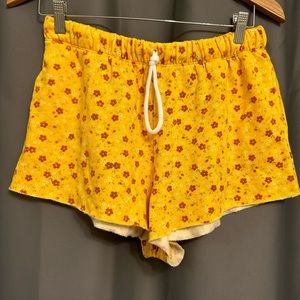 Yellow Flower Shorts